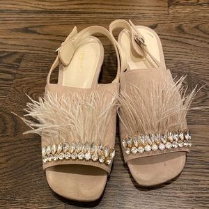 Nine West party shoes! Feathers and bling!!